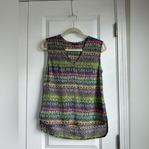 Kate Spade Saturday Women’s Geometric Colorful Silk Tank (Size XS)